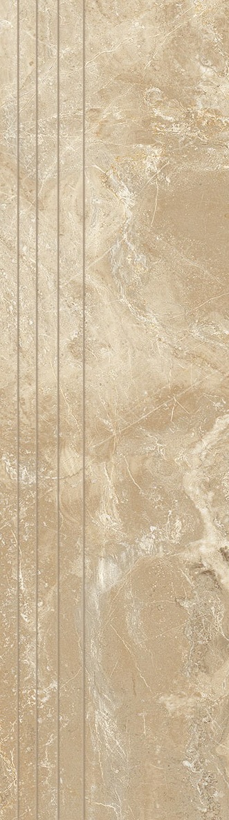 Ступень керамогранит Melt rock (Магма) светло-коричневая GSR0201 К 300x1200 11 mm