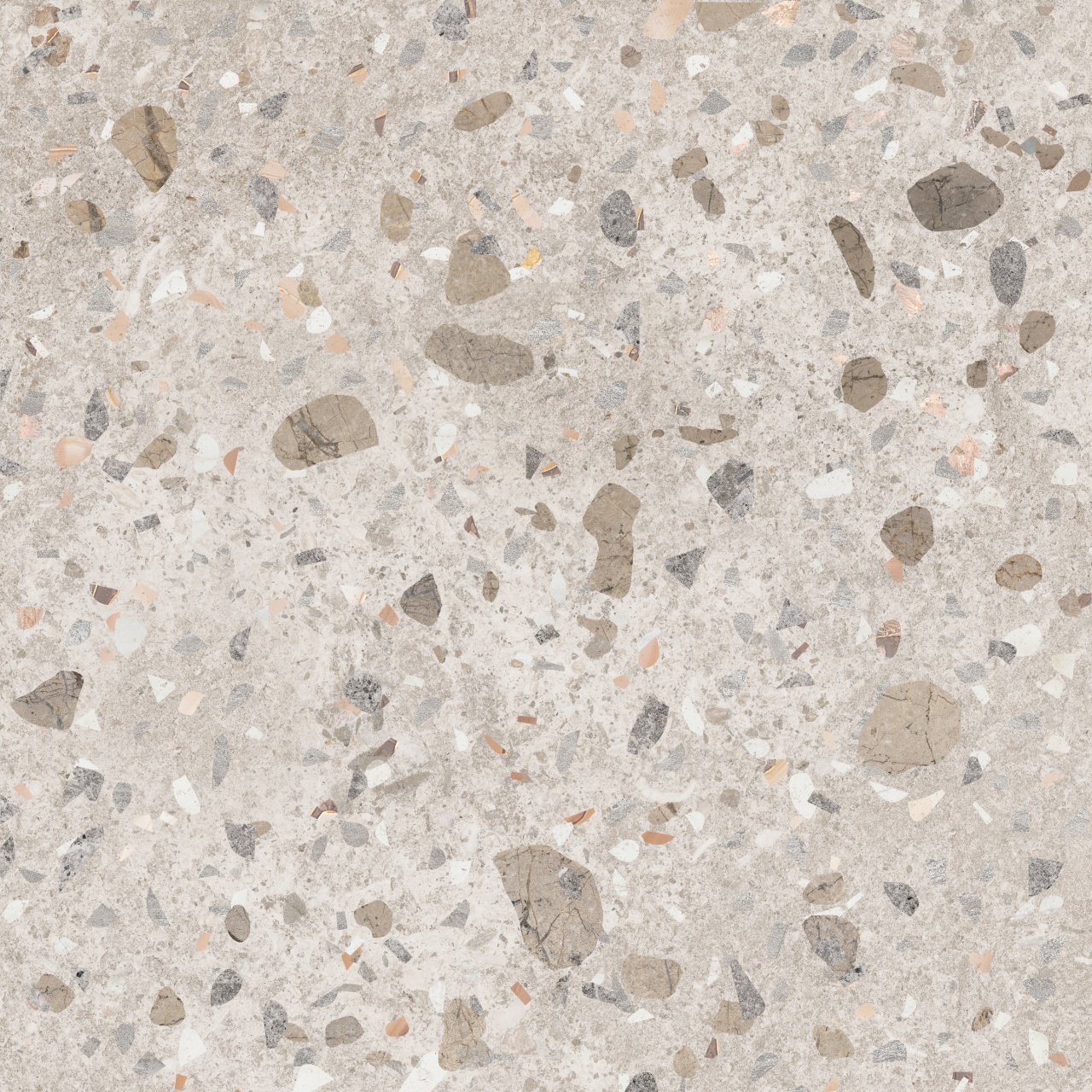 Керамогранит Rockfall (Терраццо) серый NR0136 К 600x600